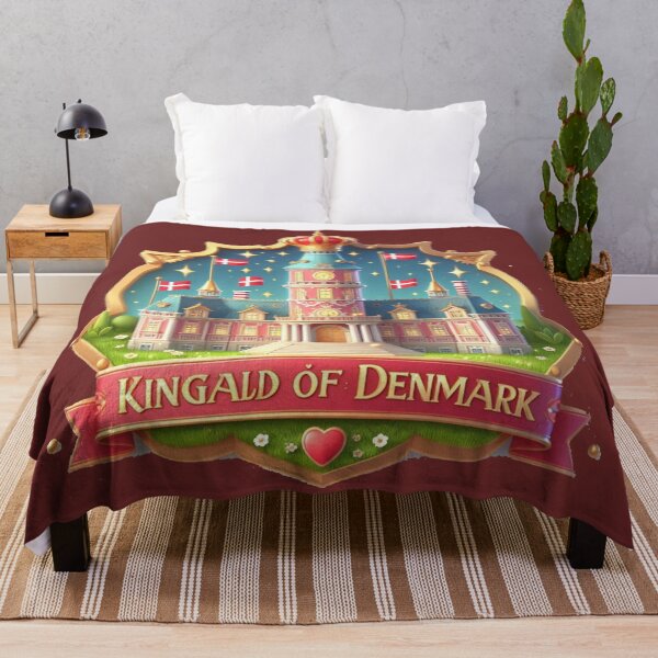 Item preview, Royal Kingdom of Denmark – Fairytale Nordic Palace Style Label with Danish Flag designed and sold by PaintMeWorld.