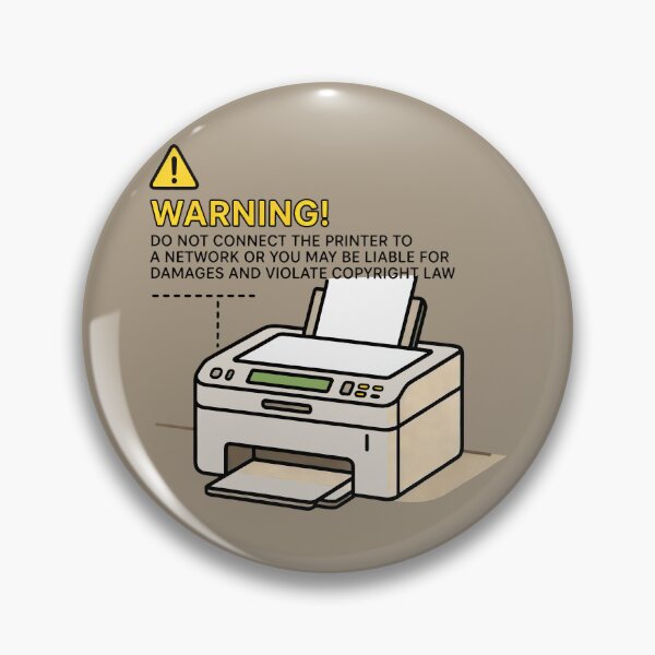 Item preview, Funny Printer Warning Copyright Law Violation Office Humor Art designed and sold by SplashTastic.