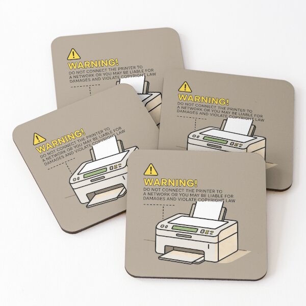 Item preview, Funny Printer Warning Copyright Law Violation Office Humor Art designed and sold by SplashTastic.