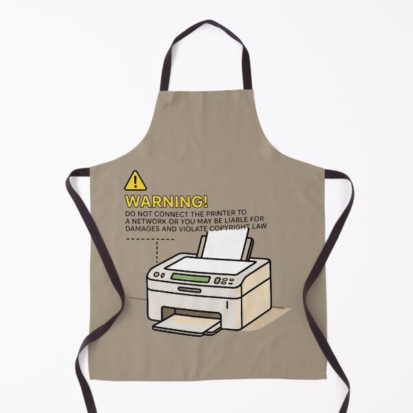Item preview, Funny Printer Warning Copyright Law Violation Office Humor Art designed and sold by SplashTastic.