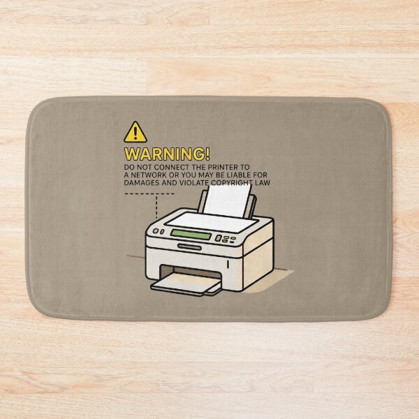 Item preview, Funny Printer Warning Copyright Law Violation Office Humor Art designed and sold by SplashTastic.