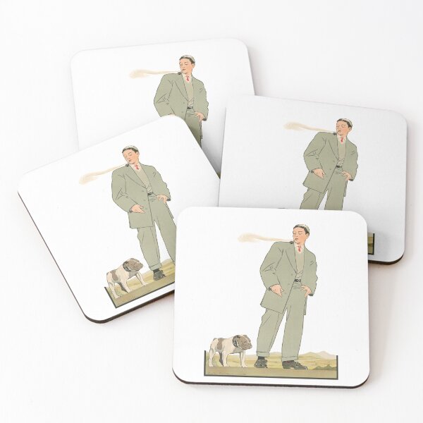 Item preview, Vintage man & Dog illustration. John E, Sheridan. designed and sold by Shoot-The-Moon.