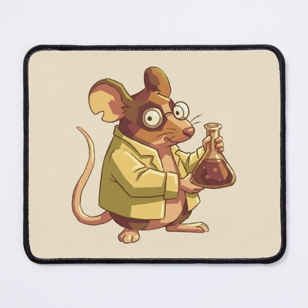 Item preview, Scientist Mouse Wearing Yellow Lab Coat, Cute Chemistry Rodent with Flask designed and sold by Magnificent Lizard.