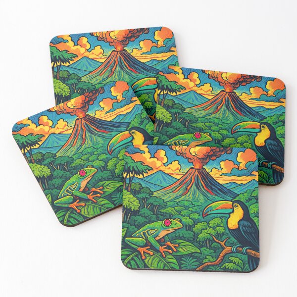 Item preview, Costa Rica landscape | Comics stylCartoone -  designed and sold by ComicsFactory.