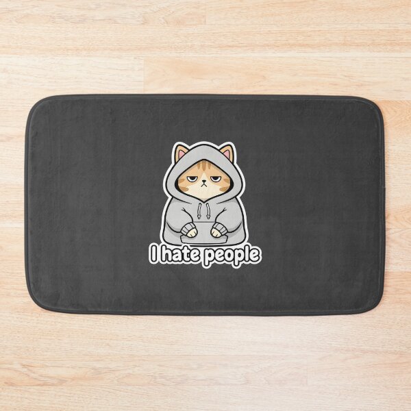 Item preview, Grumpy Hoodie Cat - I Hate People | Introverted Sarcasm Cat designed and sold by Fuechse.