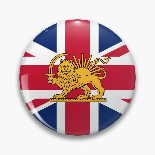 Item preview, British–Iranian Heritage Flag | Lion and Sun Meets the Union Jack designed and sold by FlagX.