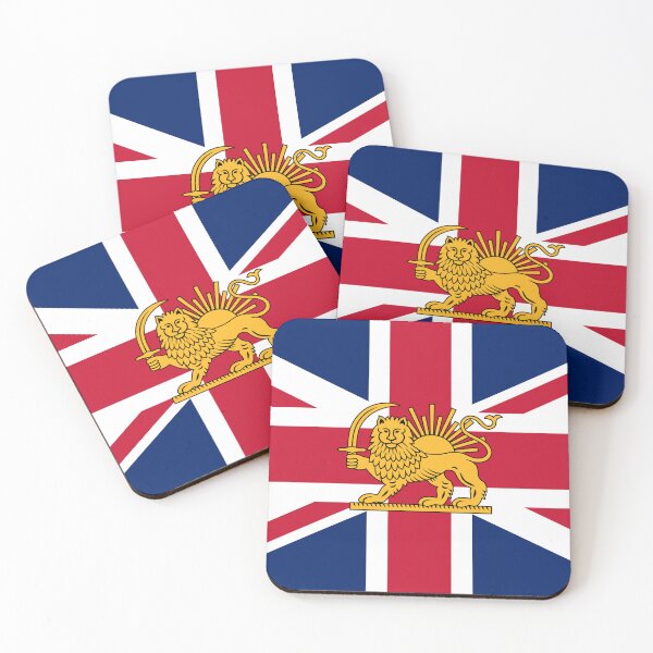 Item preview, British–Iranian Heritage Flag | Lion and Sun Meets the Union Jack designed and sold by FlagX.