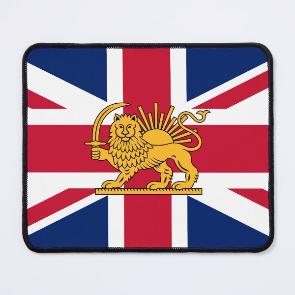 Item preview, British–Iranian Heritage Flag | Lion and Sun Meets the Union Jack designed and sold by FlagX.