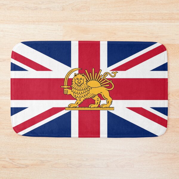 Item preview, British–Iranian Heritage Flag | Lion and Sun Meets the Union Jack designed and sold by FlagX.