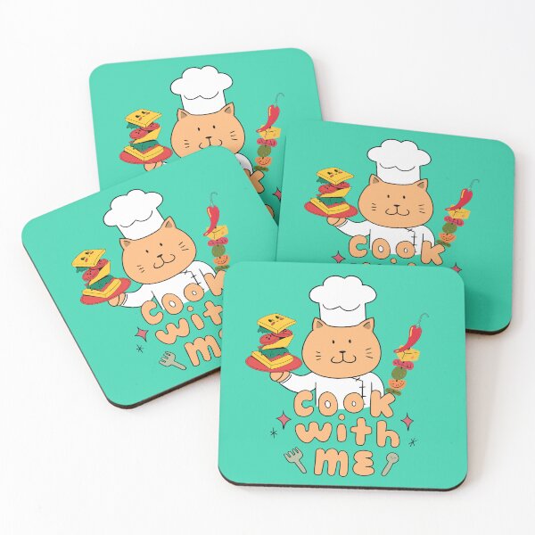 Item preview, Cook With Me – Cute Chef Cat Illustration designed and sold by TheBeeKindSpace.