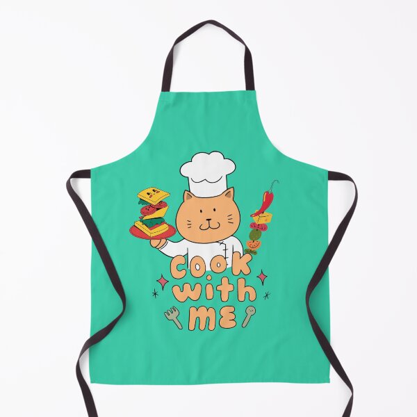 Item preview, Cook With Me – Cute Chef Cat Illustration designed and sold by TheBeeKindSpace.