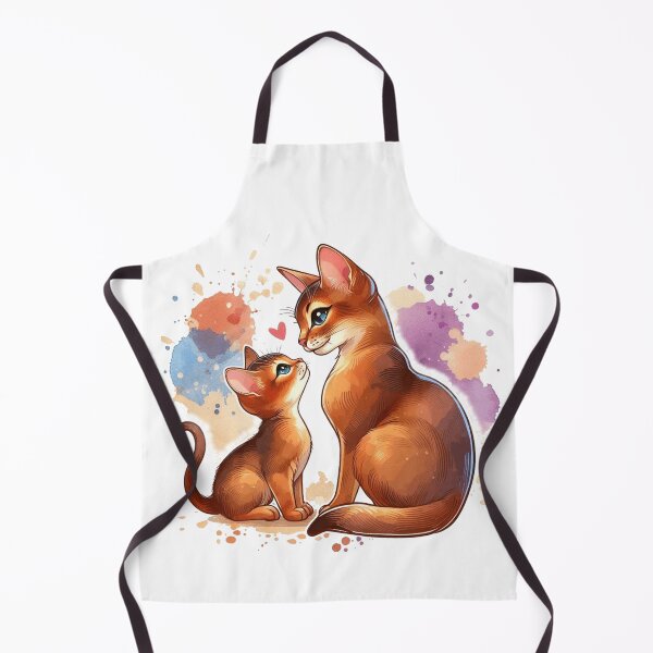 Item preview, Cute Watercolor Ginger Cat Mom and Kitten designed and sold by BigBlueArt.