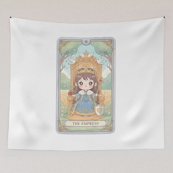 Item preview, The Empress Tarot Card Cute Illustration designed and sold by Teenidesign .