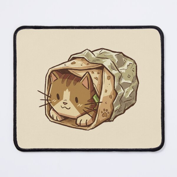 Item preview, Purrito Cat Burrito Cute Tabby Kitten Wrapped in Tortilla Food Pun designed and sold by Magnificent Lizard.
