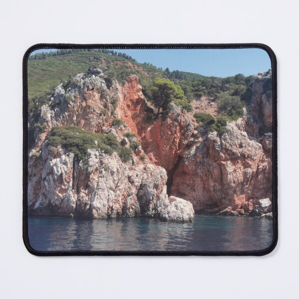 Item preview, Majestic Pink Rocks and Turquoise Sea Coast designed and sold by Makaronia.