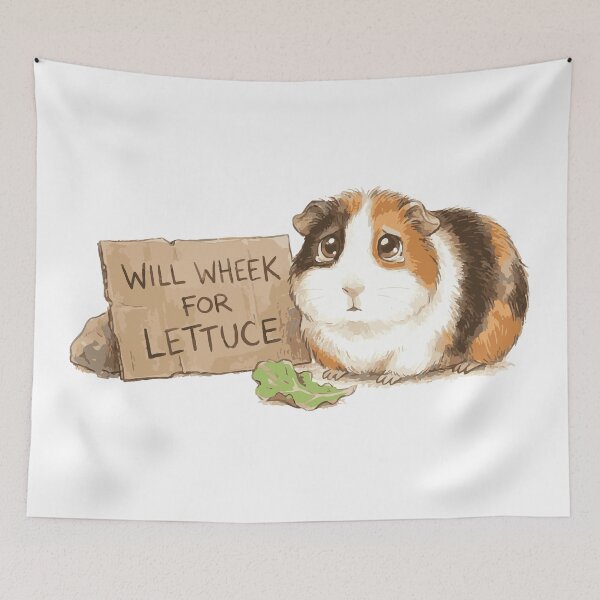 Item preview, Will Wheek For Lettuce Cute Cavy designed and sold by Petzzz.