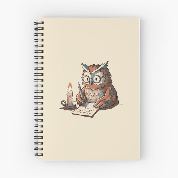 Item preview, Poetry Writing Owl Author with Quill and Candle Illustration designed and sold by Magnificent Lizard.