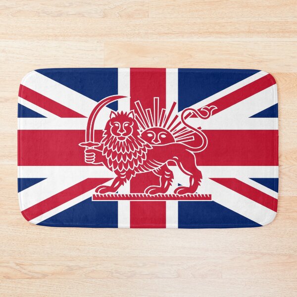 Item preview, British–Iranian Heritage Flag | Lion and Sun Meets the Union Jack designed and sold by FlagX.