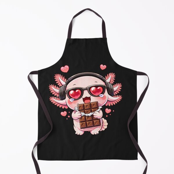 Item preview, Chocolate Lover Axolotl – Cute Kawaii Axolotl Holding Chocolate Chibi Anime Dessert Design designed and sold by ColorSplash123.