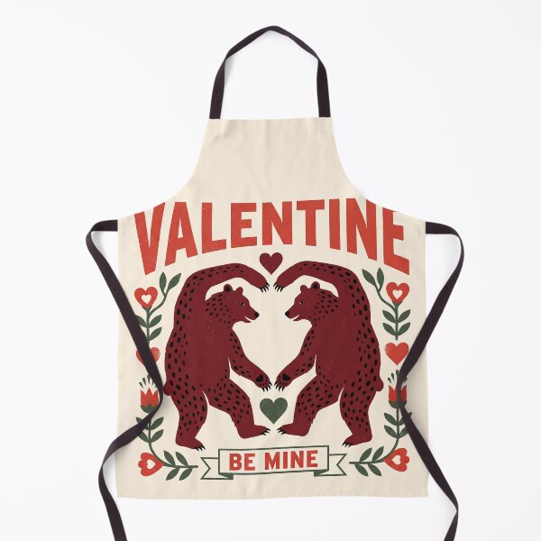 Item preview, Vintage Dancing Bears Be Mine Valentine Folk Art designed and sold by zzz888.