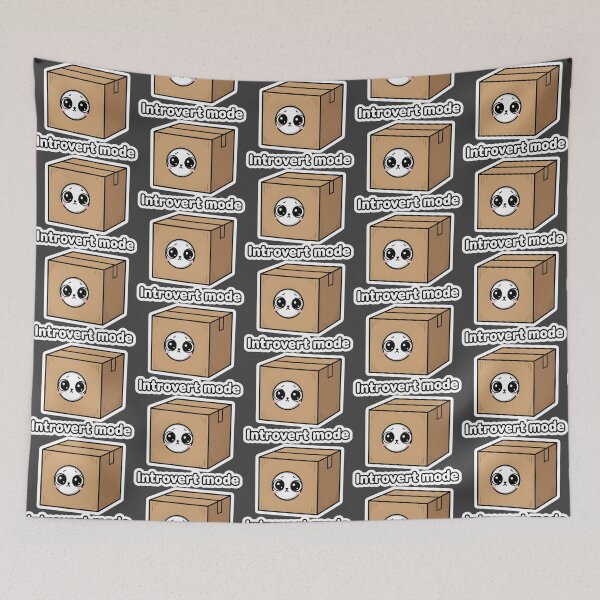Item preview, Introvert Mode On - Cute Cat in a Box | Kawaii Self-Care designed and sold by Fuechse.