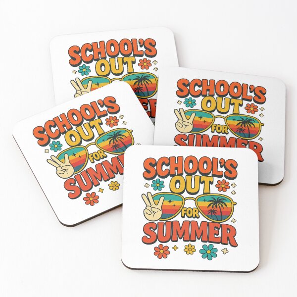 Item preview, School’s Out for Summer Retro Vacation Celebration Art designed and sold by flagylART.