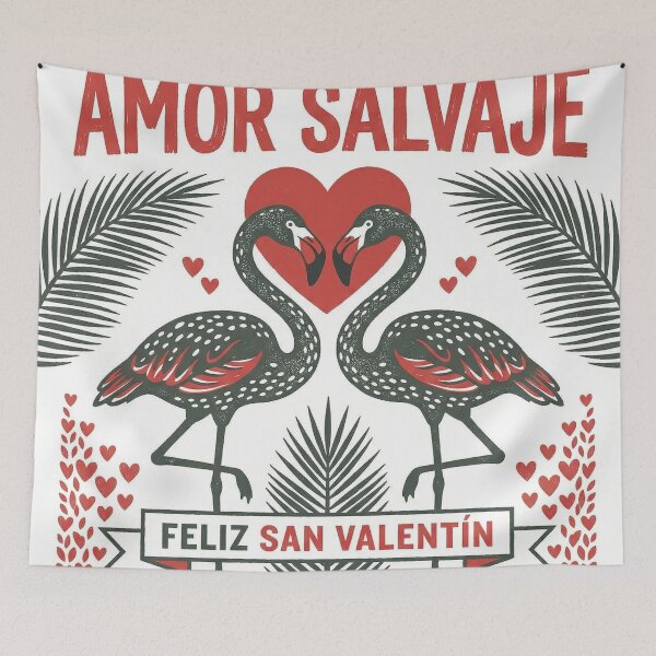 Item preview, Amor Salvaje Wild Love Vintage Flamingo designed and sold by zzz888.