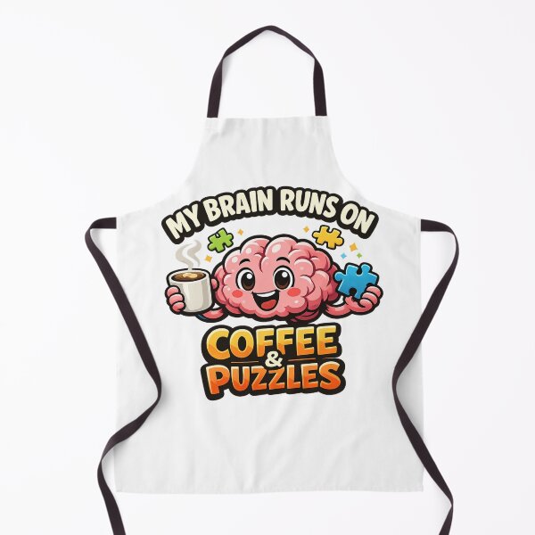 Item preview, My brain runs on coffee and puzzles designed and sold by tSpins.