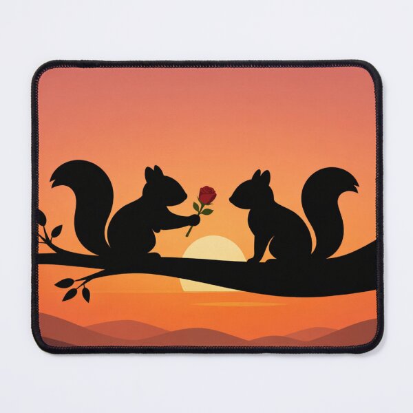 Item preview, Sunset Squirrels – Valentine’s Day Love Silhouette designed and sold by Dogandesighn.