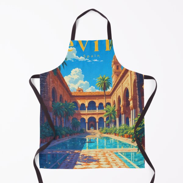 Item preview, Minimalist Vintage Anime View of Alcazar of Seville designed and sold by JacksoonLester.