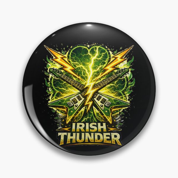 Item preview, Irish Thunder – St. Patrick's Day Rock Lightning Pun designed and sold by PunchDrop.