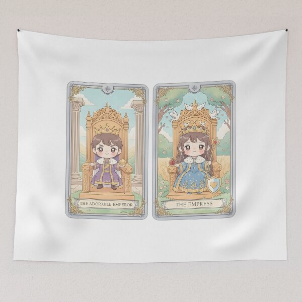 Item preview, Cute Emperor Tarot Card Illustration. designed and sold by Teenidesign .