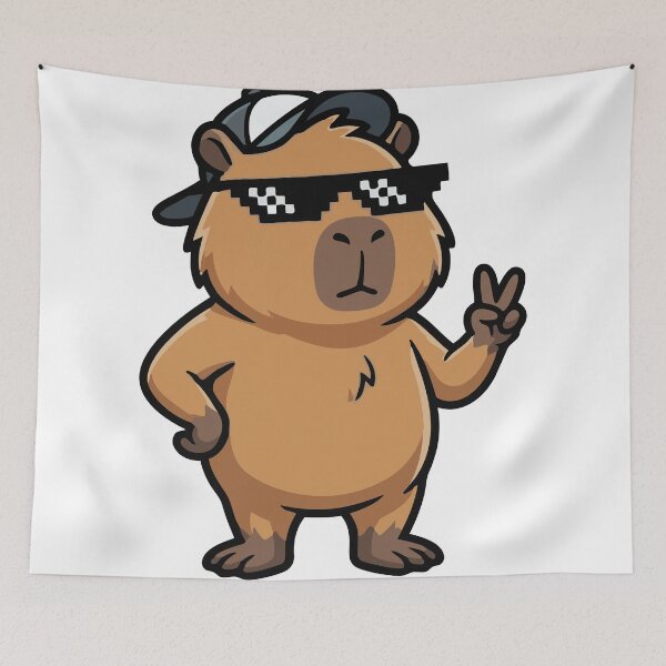 Item preview, Ok I Pull Up Cool Capybara Meme designed and sold by Petzzz.