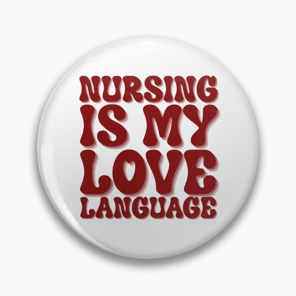 Item preview, Nursing Is My Love Language Vintage Retro Typography Nurse Gift designed and sold by stylishdzign.