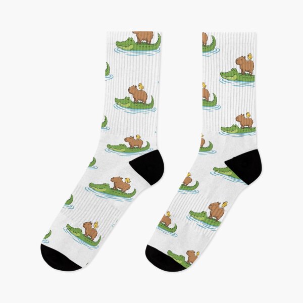 Item preview, Friend Shaped Capybara Riding Alligator designed and sold by Petzzz.