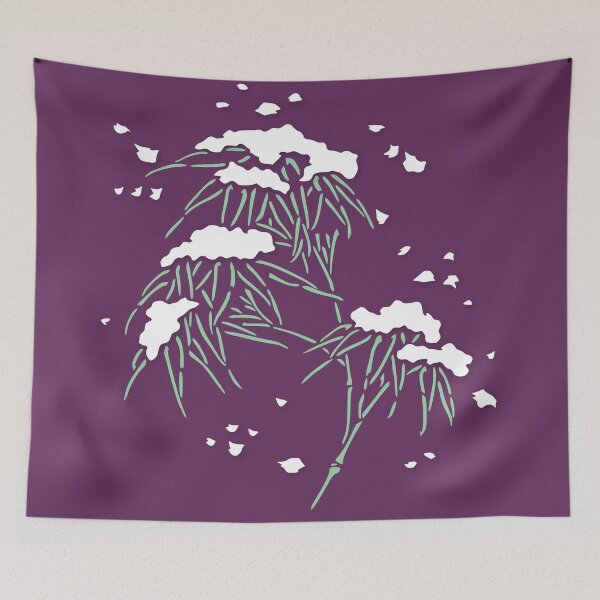 Item preview, Snow on Bamboo, Winter in Japan - Japanese seamless vintage pattern designed and sold by Japan Design Prints.