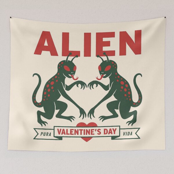 Item preview, Alien Love Pura Vida Vintage Sci-Fi Valentine designed and sold by zzz888.