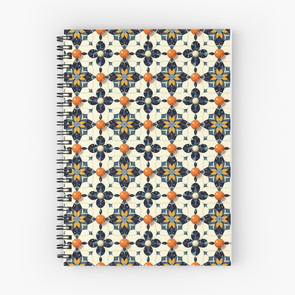 Item preview, Floral pattern, orange-blue designed and sold by In-Spirit24.