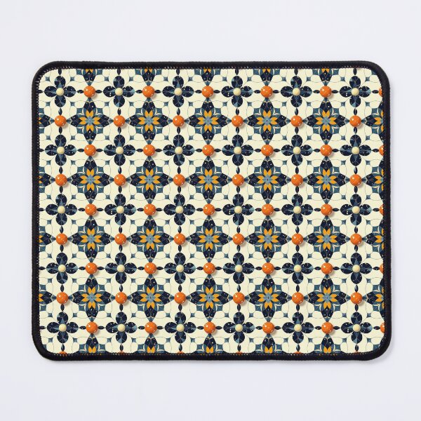 Item preview, Floral pattern, orange-blue designed and sold by In-Spirit24.