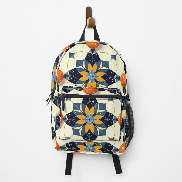 Item preview, Floral pattern, orange-blue designed and sold by In-Spirit24.