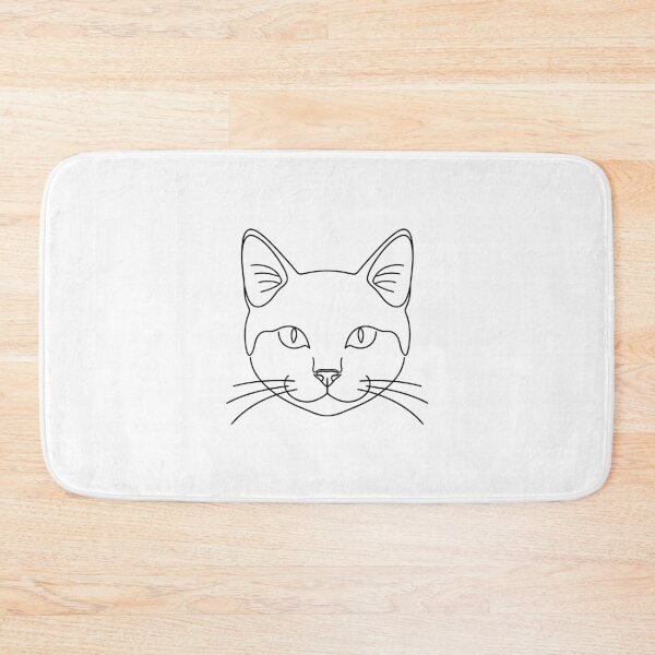 Item preview, Minimalist cat face - Fine line art | Modern cat design designed and sold by Fuechse.