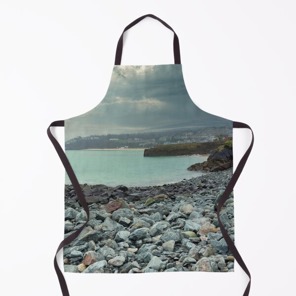Item preview, St Ives Harbour Beach, Cornwall - Moody Cloudy Day Coastal Photography designed and sold by leonwoods.