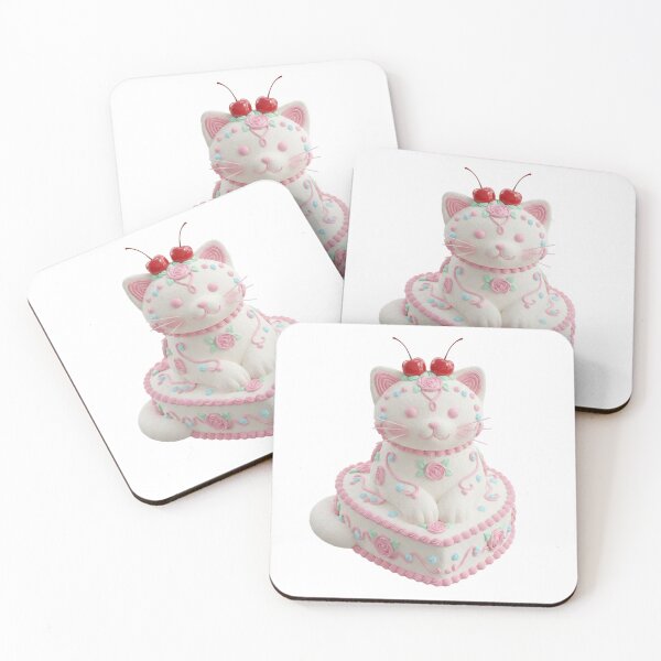 Item preview, Vintage Coquette Cat Cake - Aesthetic Soft Girl Pastel designed and sold by Maclaw200d.