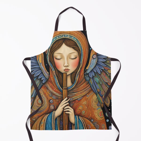 Item preview, Angel with wings wearing a hoodie Playing a Flute designed and sold by Colin Bentham.