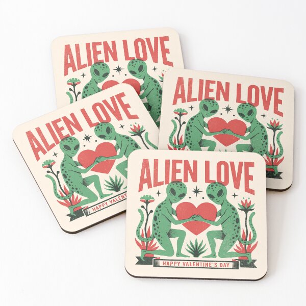 Item preview, Alien Love Vintage Sci-Fi Folk Art designed and sold by zzz888.