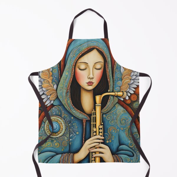 Item preview, Angel with wings wearing a hoodie Playing a Flute designed and sold by Colin Bentham.