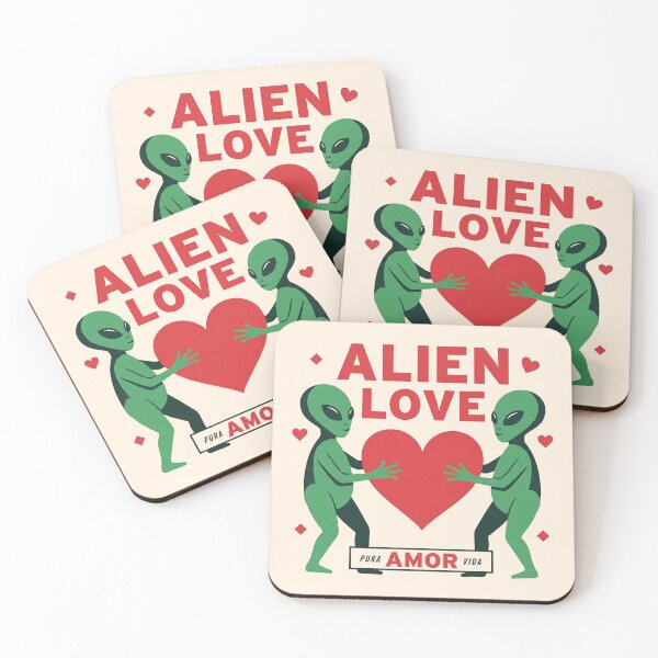 Item preview, Alien Love Pura Vida Green Extraterrestrial Heart designed and sold by zzz888.