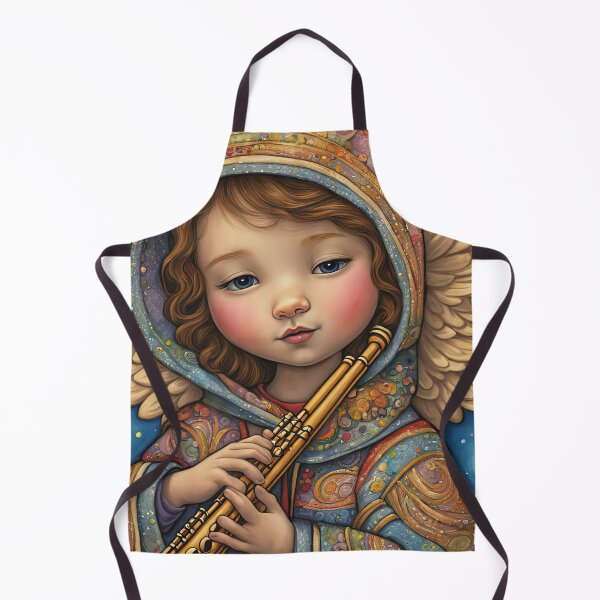 Item preview, Angel with wings wearing a hoodie Playing a Flute designed and sold by Colin Bentham.