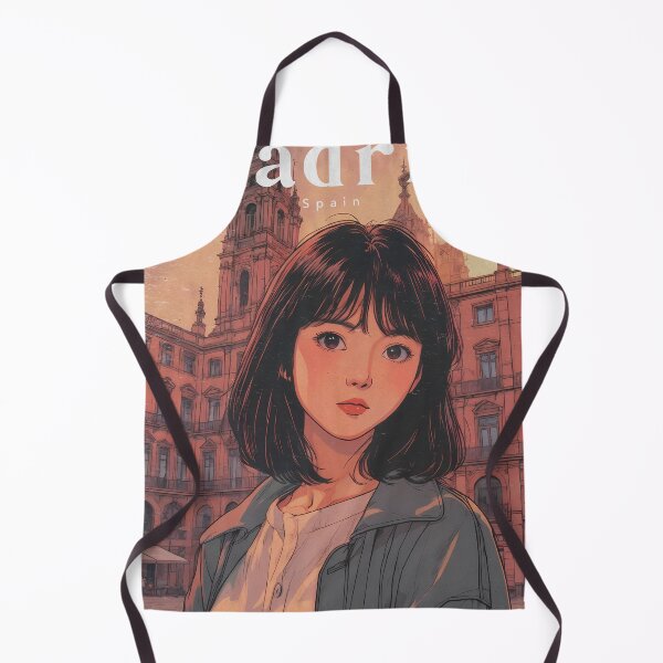 Item preview, Anime Girl Walking Across Plaza Mayor in Pastel Style designed and sold by JacksoonLester.