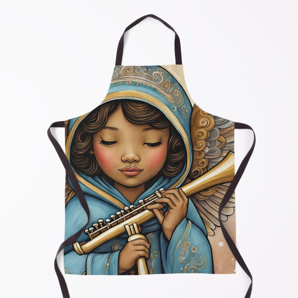 Item preview, Angel with wings wearing a hoodie Playing a Flute designed and sold by Colin Bentham.